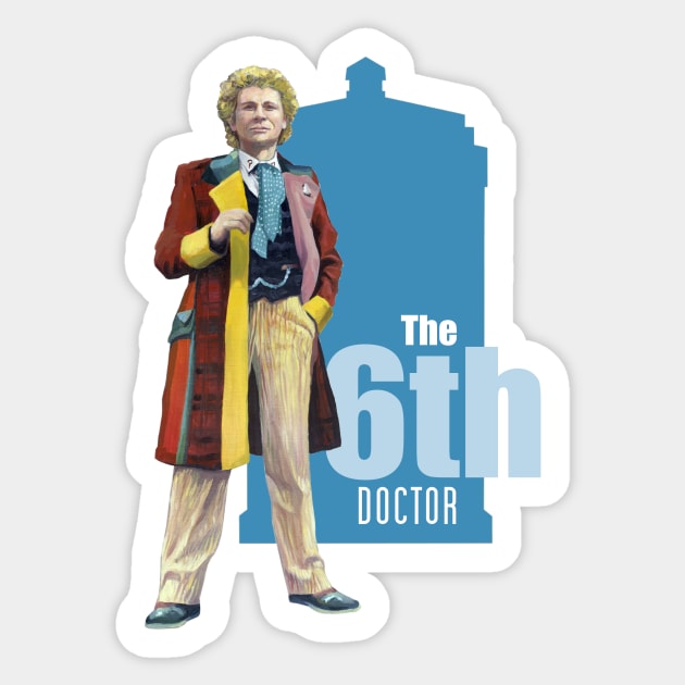 The 6th Doctor: Colin Baker Sticker by Kavatar